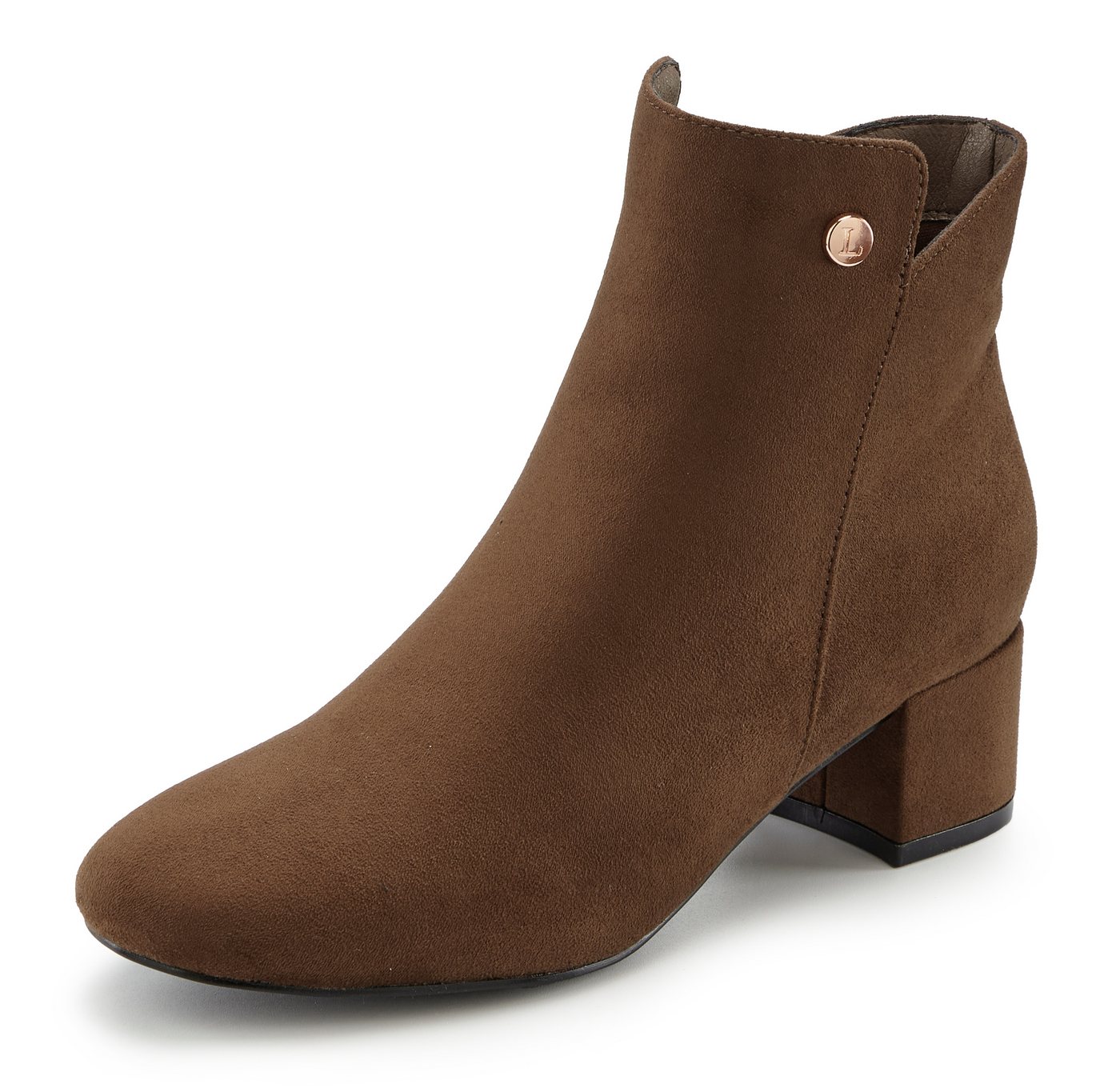 LASCANA Herbststiefelette, Ankle Boots, Stiefel, Stiefelette mit bequemen Blockabsatz VEGAN – Bild 2 von 5
