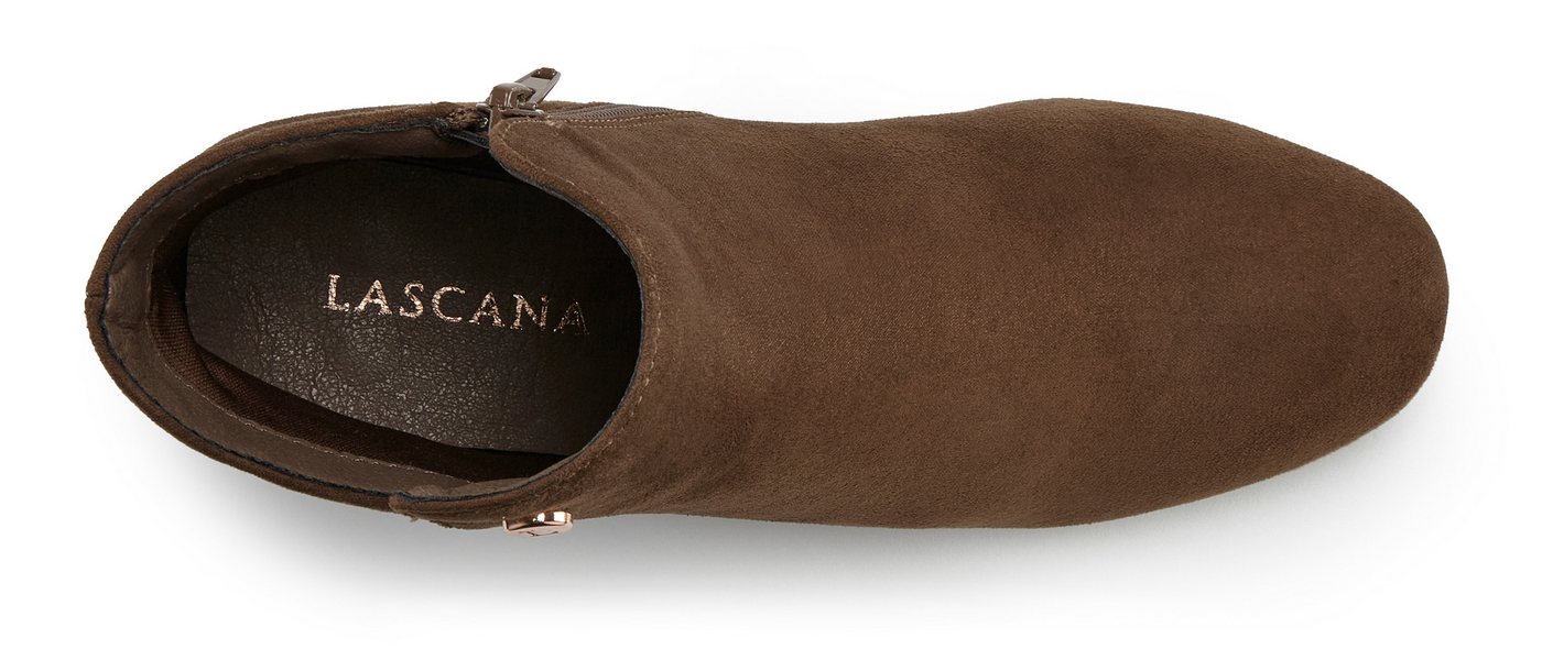 LASCANA Herbststiefelette, Ankle Boots, Stiefel, Stiefelette mit bequemen Blockabsatz VEGAN – Bild 3 von 5