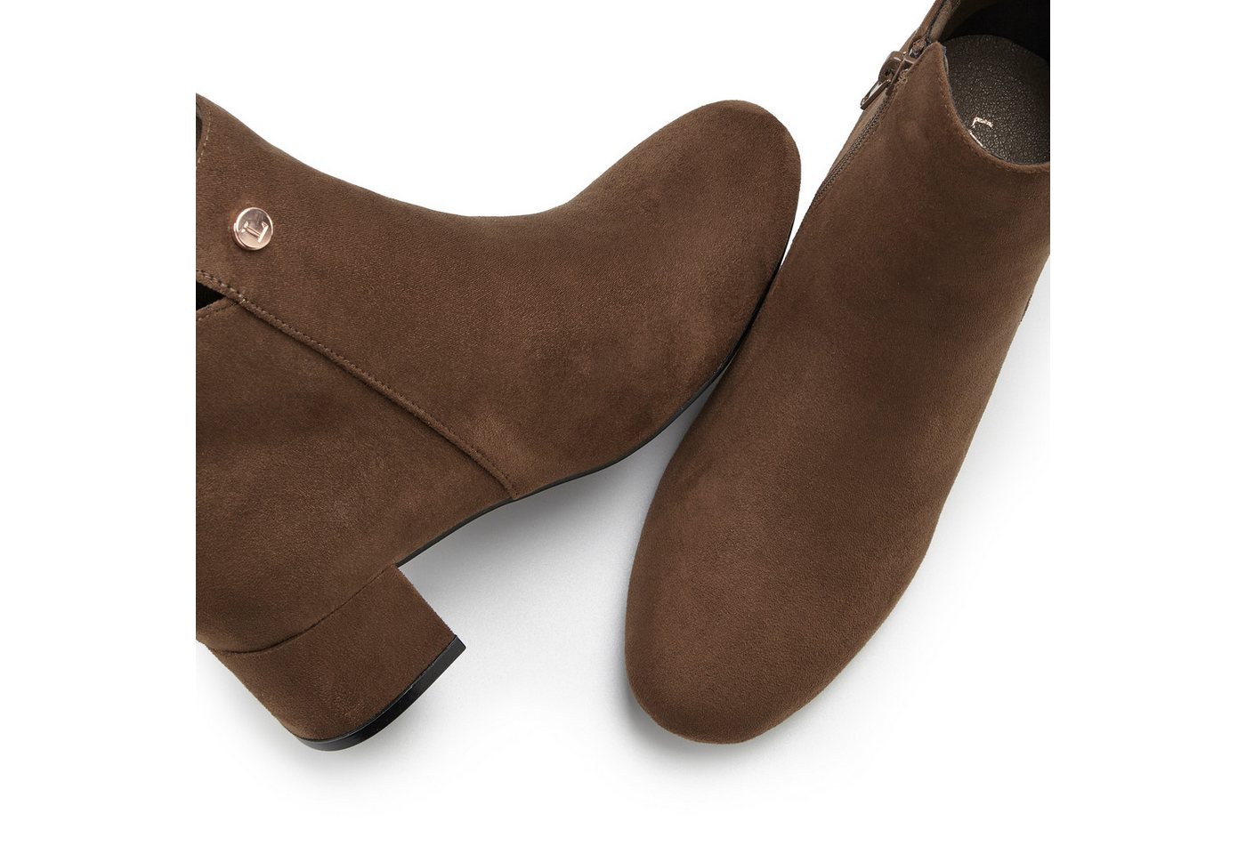 LASCANA Herbststiefelette, Ankle Boots, Stiefel, Stiefelette mit bequemen Blockabsatz VEGAN – Bild 4 von 5