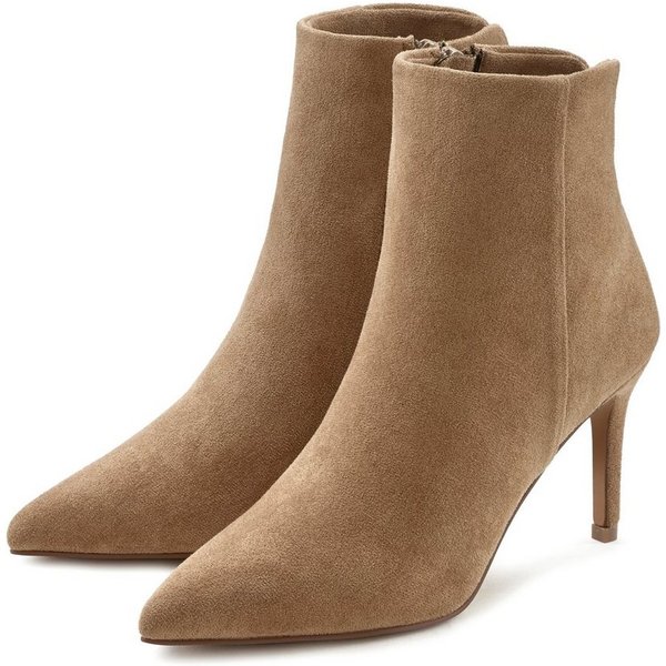 LASCANA Herbststiefelette, Stiefel, High-Heel-Stiefelette in elegant spitz zulaufender Form VEGAN