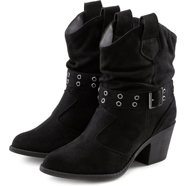 LASCANA Herbststiefelette, Cowboy Stiefelette Cowboy Boots, Western Stiefelette, Ankleboots VEGAN