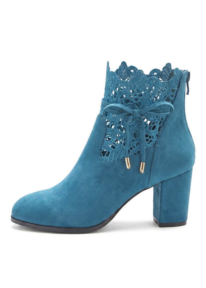 LASCANA Herbststiefelette, Ankle Boot, Stiefel, High-Heel-Stiefelette mit modischer Spitze und bequemen Blockabsatz – Bild 3 von 5