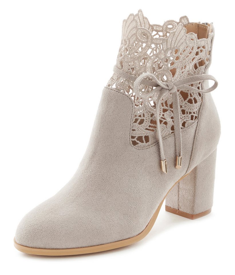 LASCANA Herbststiefelette, Ankle Boot, Stiefel, High-Heel-Stiefelette mit modischer Spitze und bequemen Blockabsatz – Bild 3 von 5