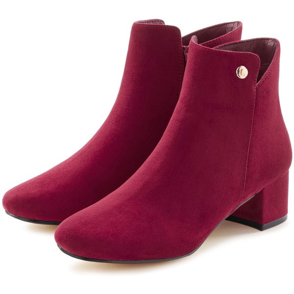 LASCANA Herbststiefelette, Ankle Boots, Stiefel, Stiefelette mit bequemen Blockabsatz VEGAN