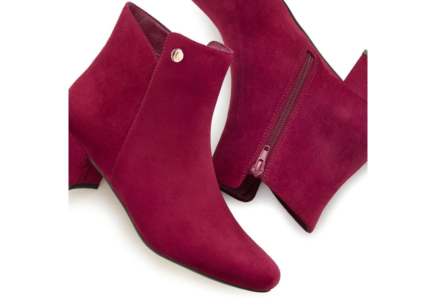 LASCANA Herbststiefelette, Ankle Boots, Stiefel, Stiefelette mit bequemen Blockabsatz VEGAN – Bild 4 von 5
