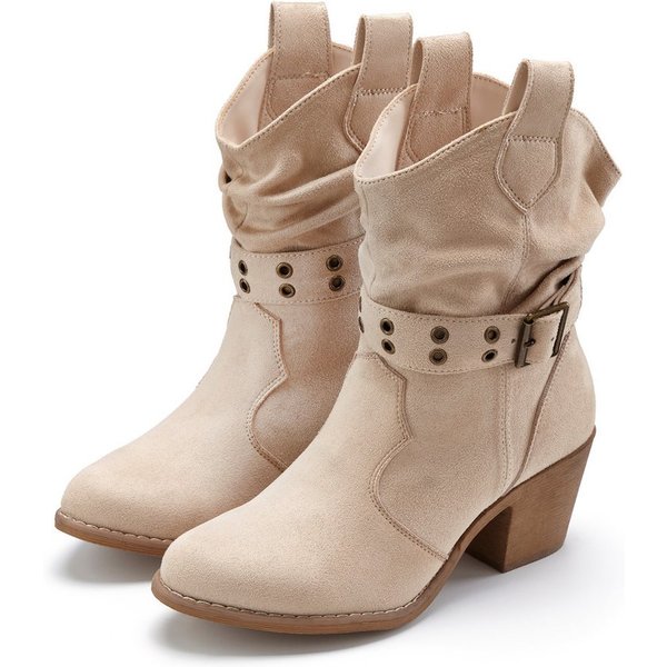 LASCANA Herbststiefelette, Cowboy Stiefelette Cowboy Boots, Western Stiefelette, Ankleboots VEGAN