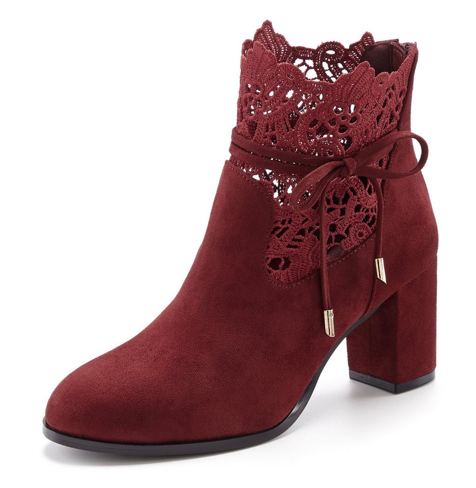 LASCANA Herbststiefelette, Ankle Boot, Stiefel, High-Heel-Stiefelette mit modischer Spitze und bequemen Blockabsatz – Bild 2 von 5