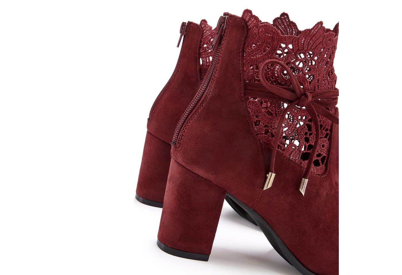 LASCANA Herbststiefelette, Ankle Boot, Stiefel, High-Heel-Stiefelette mit modischer Spitze und bequemen Blockabsatz – Bild 4 von 5