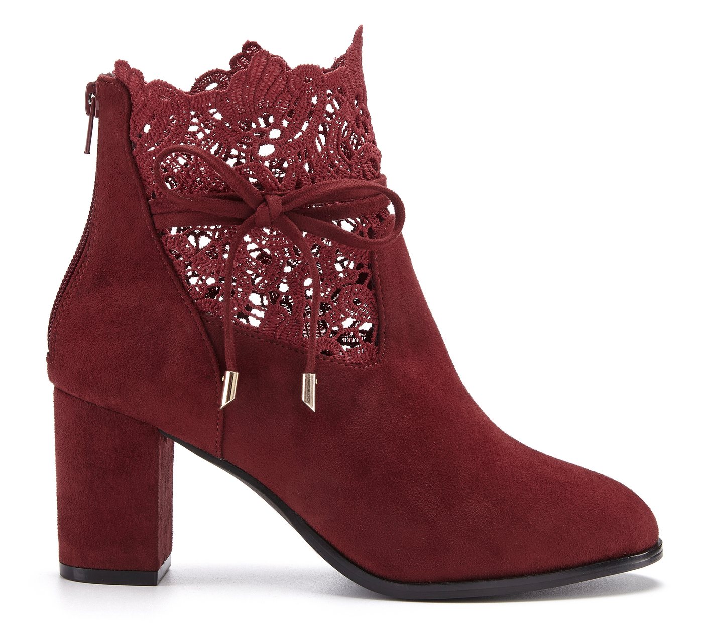 LASCANA Herbststiefelette, Ankle Boot, Stiefel, High-Heel-Stiefelette mit modischer Spitze und bequemen Blockabsatz – Bild 5 von 5