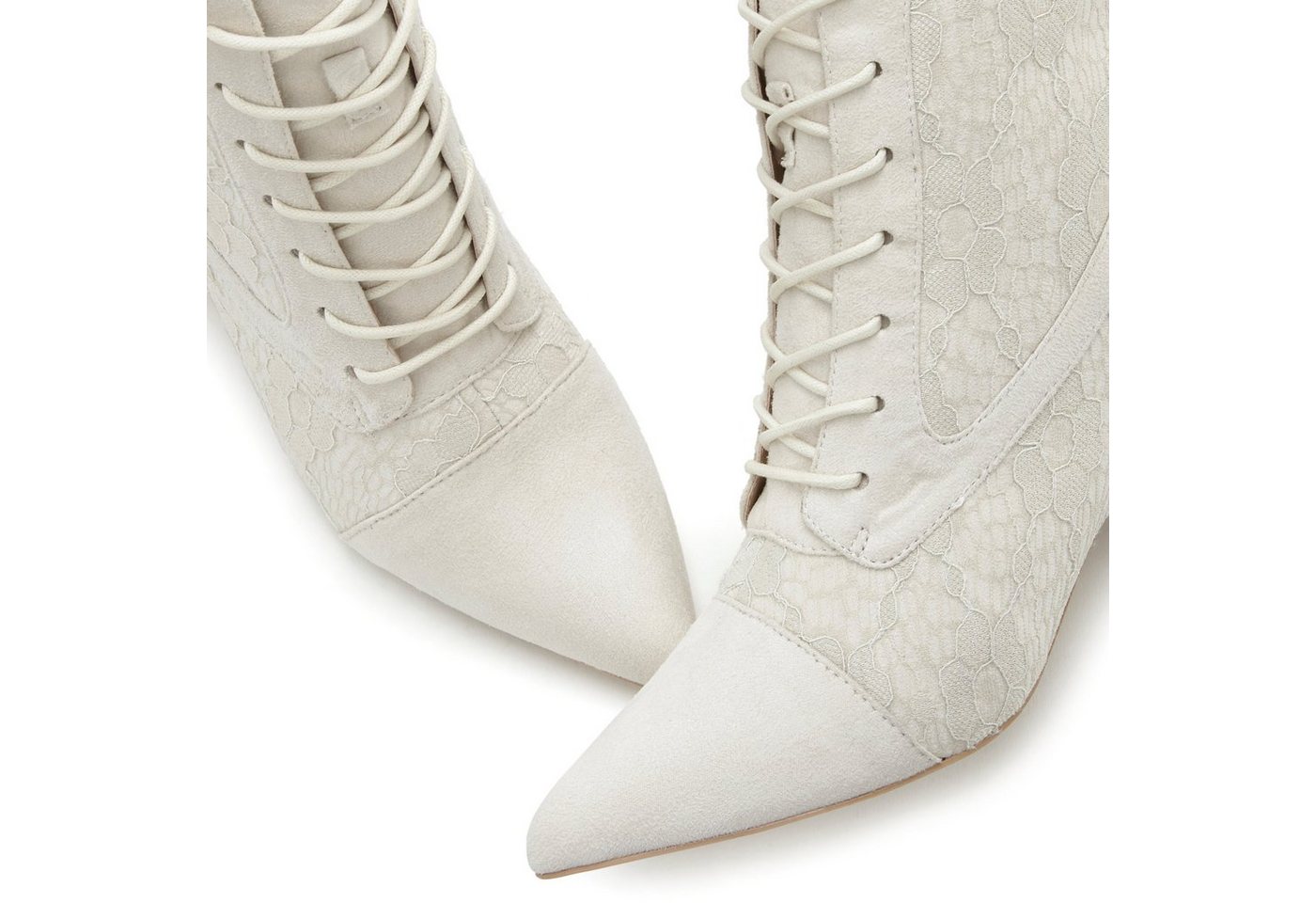 LASCANA Herbststiefelette, Stiefel, Schnürstiefelette in sexy Spitzen Optik – Bild 5 von 5