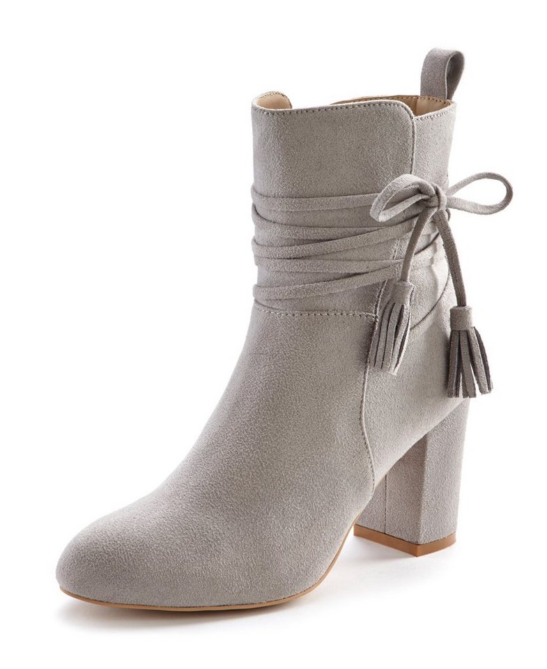 LASCANA High-Heel-Stiefelette, Ankle Boots, Stiefel, Stiefelette mit Blockabsatz und raffinierten Riemchen – Bild 3 von 5