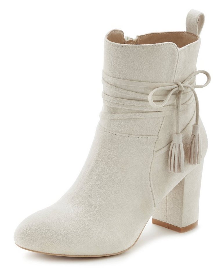 LASCANA High-Heel-Stiefelette, Ankle Boots, Stiefel, Stiefelette mit Blockabsatz und raffinierten Riemchen – Bild 2 von 5