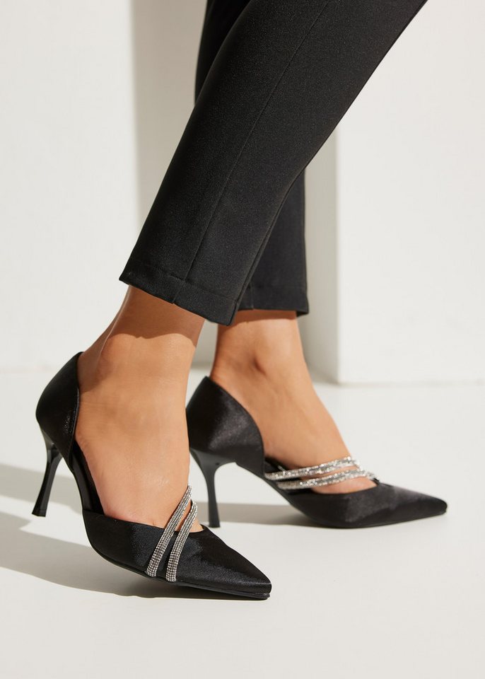 LASCANA High-Heels, Partyschuh, Pumps mit raffiniertem Design und Glitzersteinchen – Bild 2 von 5