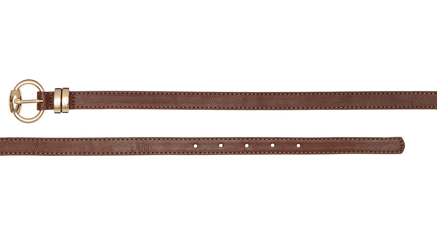 LASCANA Hüftgürtel Hosengürtel, Anzuggürtel, Jeansgürtel, Taillengürtel, Gürtel für Kleid & Overall, im klassischen Design mit goldfarbenen Details – Bild 3 von 5