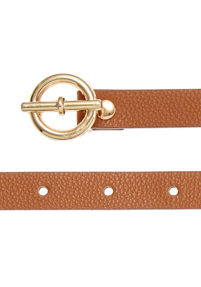 LASCANA Hüftgürtel Hosengürtel, Anzuggürtel, Gürtel, Jeansgürtel schmale und moderne Form für Hosen und Kleider – Bild 2 von 3