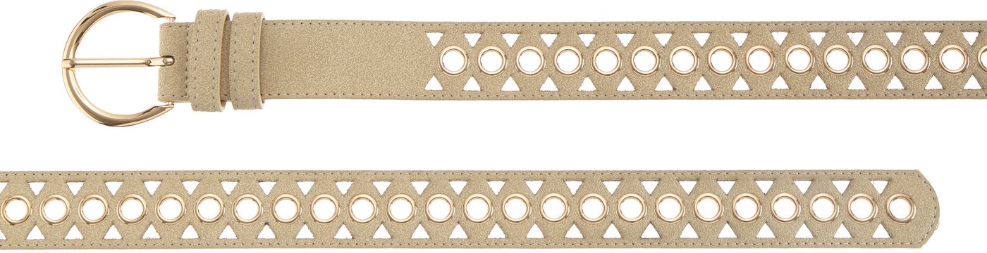 LASCANA Hüftgürtel Hosengürtel, Anzuggürtel, Gürtel, Jeansgürtel mit kleinen Cut-Outs - für Hosen & Kleider – Bild 4 von 5