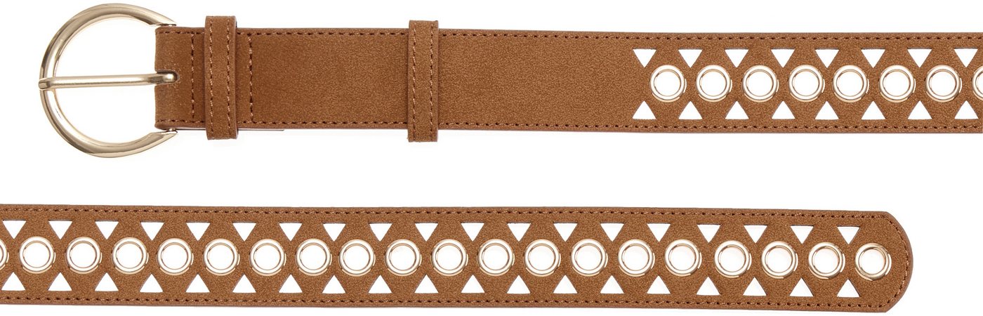 LASCANA Hüftgürtel Hosengürtel, Anzuggürtel, Gürtel, Jeansgürtel mit kleinen Cut-Outs - für Hosen & Kleider – Bild 2 von 3