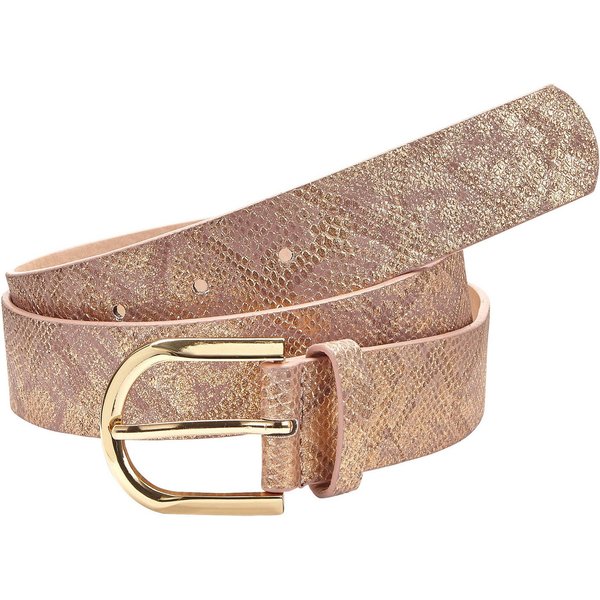 LASCANA Hüftgürtel Hosengürtel, Gürtel, Jeansgürtel, Anzuggürtel im modernen Metallic Animal-Look