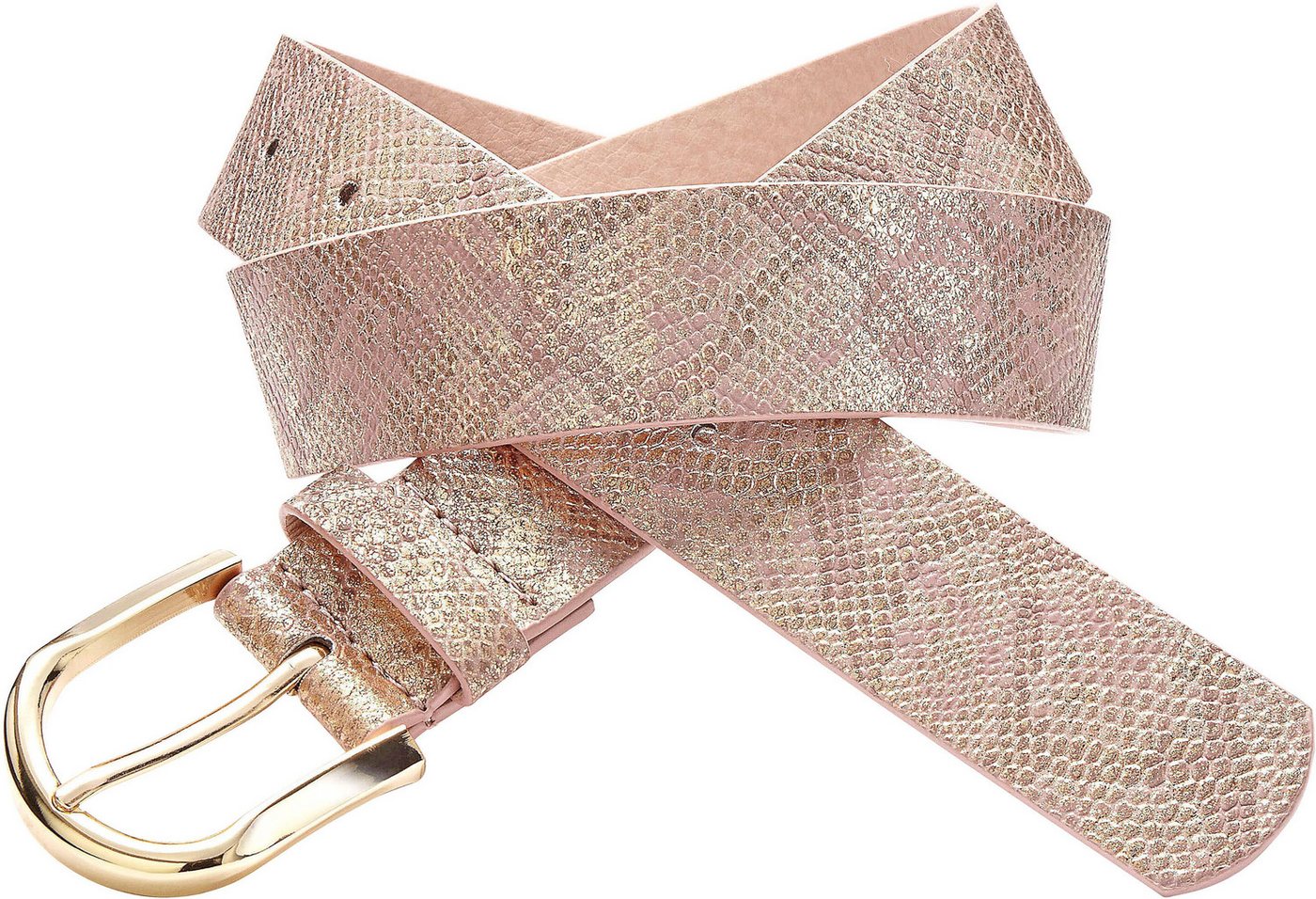 LASCANA Hüftgürtel Hosengürtel, Gürtel, Jeansgürtel, Anzuggürtel im modernen Metallic Animal-Look – Bild 2 von 5