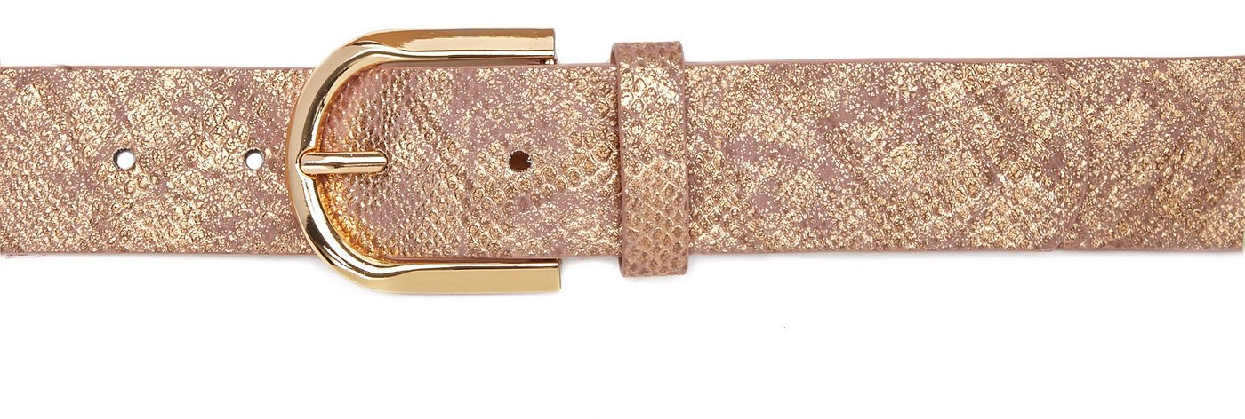 LASCANA Hüftgürtel Hosengürtel, Gürtel, Jeansgürtel, Anzuggürtel im modernen Metallic Animal-Look – Bild 3 von 5