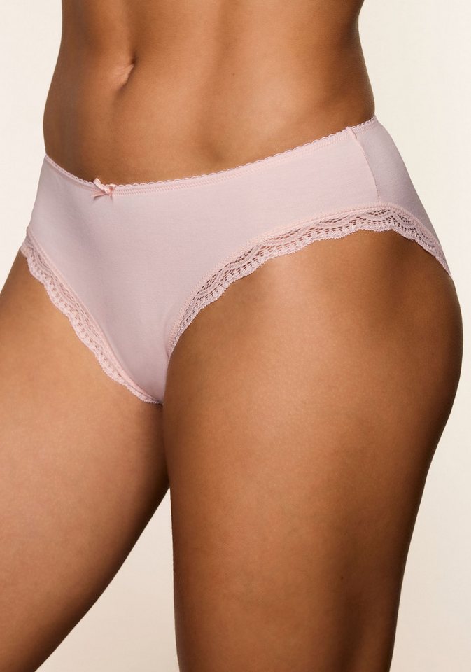 LASCANA Jazz-Pants Slips (5er-Pack) aus elastischer Baumwolle mit zarter Spitze, mit Aufbewahrungsbox – Bild 2 von 5