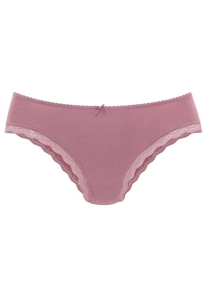 LASCANA Jazz-Pants Slips (5er-Pack) aus elastischer Baumwolle mit zarter Spitze, mit Aufbewahrungsbox – Bild 4 von 5