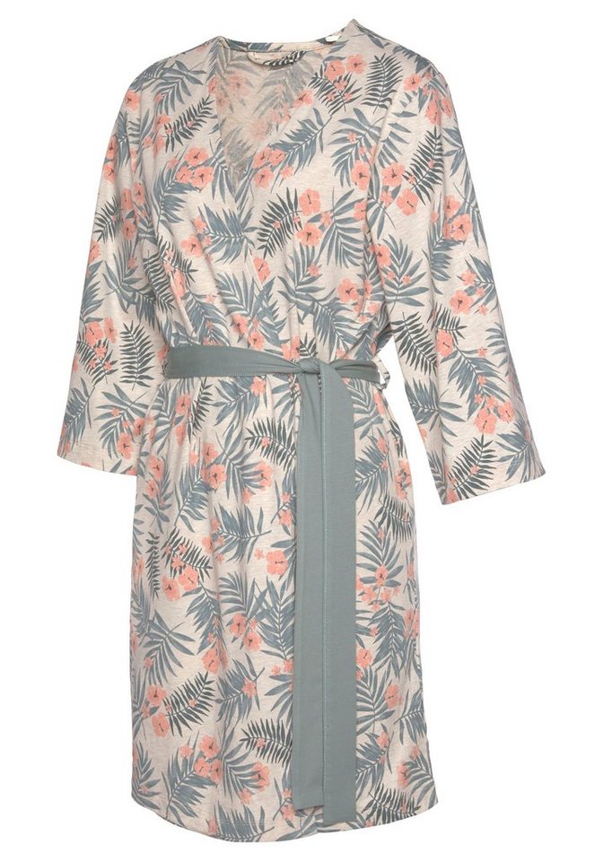 LASCANA Kimono, Kurzform, Baumwolle, Gürtel, in uni oder Allover-Druck – Bild 4 von 5