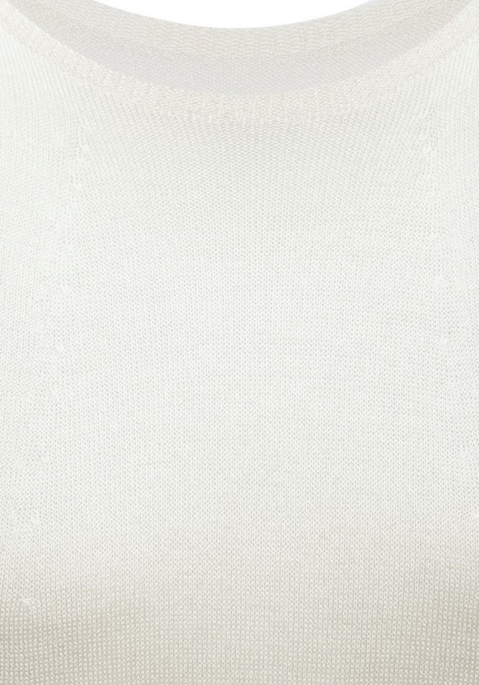 LASCANA Kurzarmpullover aus nahtlosem Feinstrick in Viskosemix hochwertiger Strickpullover, superelastisch, ohne störende Nähte – Bild 5 von 5