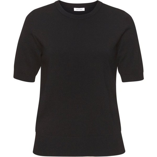 LASCANA Kurzarmpullover in Feinstrick-Qualität, T-Shirt Pullover, basic
