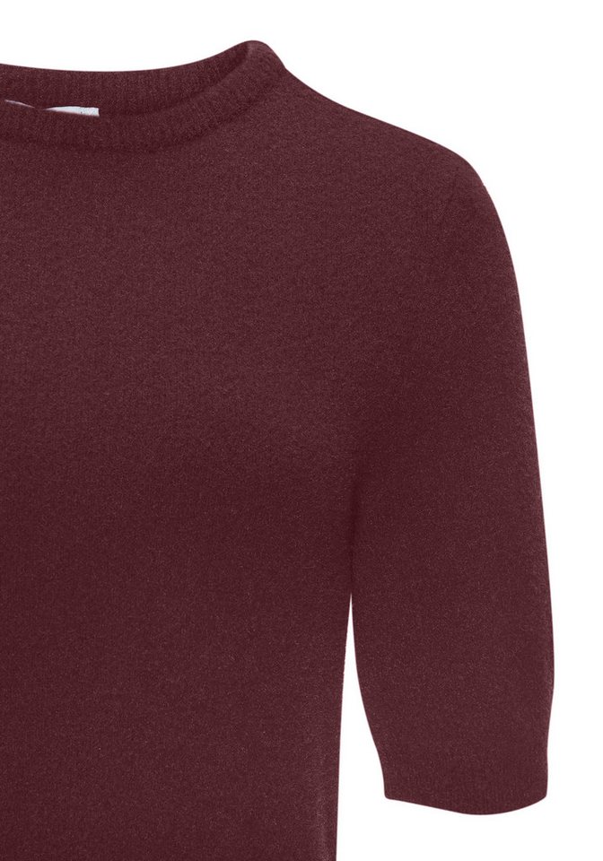 LASCANA Kurzarmpullover mit figurnahem Schnitt aus weichem Strick Kuscheliger Halbarmpullover, flauschiger Strickpullover, Basicpullover – Bild 5 von 5