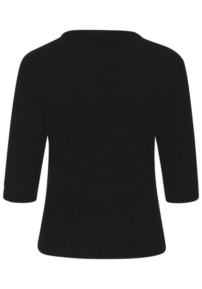 LASCANA Kurzarmpullover mit figurnahem Schnitt aus weichem Strick Kuscheliger Halbarmpullover, flauschiger Strickpullover, Basicpullover – Bild 4 von 5
