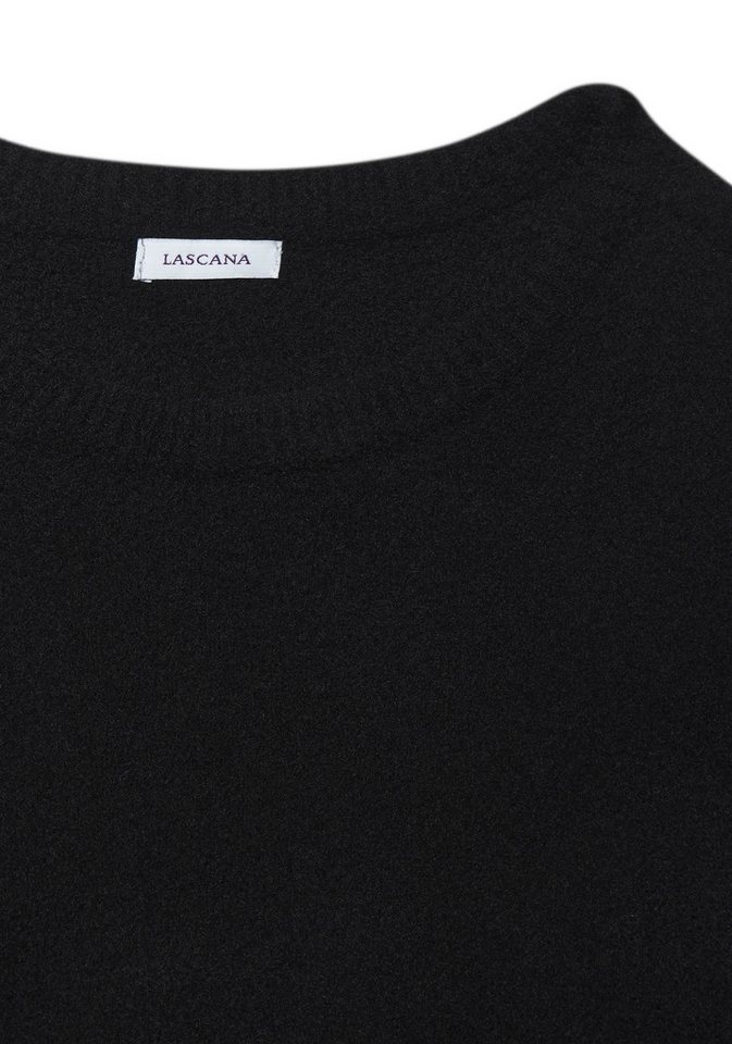 LASCANA Kurzarmpullover mit figurnahem Schnitt aus weichem Strick Kuscheliger Halbarmpullover, flauschiger Strickpullover, Basicpullover – Bild 5 von 5