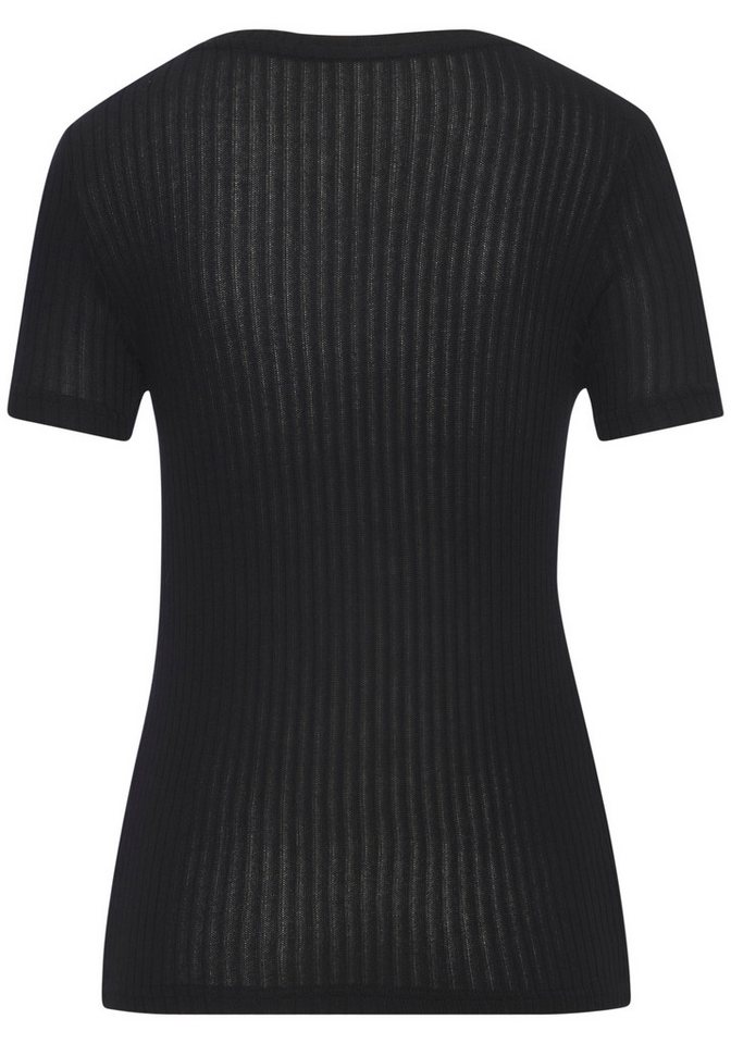 LASCANA Kurzarmshirt aus elastischem Viskose Rippstrick – Bild 3 von 5