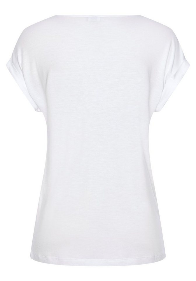 LASCANA Kurzarmshirt mit Frontprint, T-Shirt aus weicher Viskose, casual-chic – Bild 4 von 5