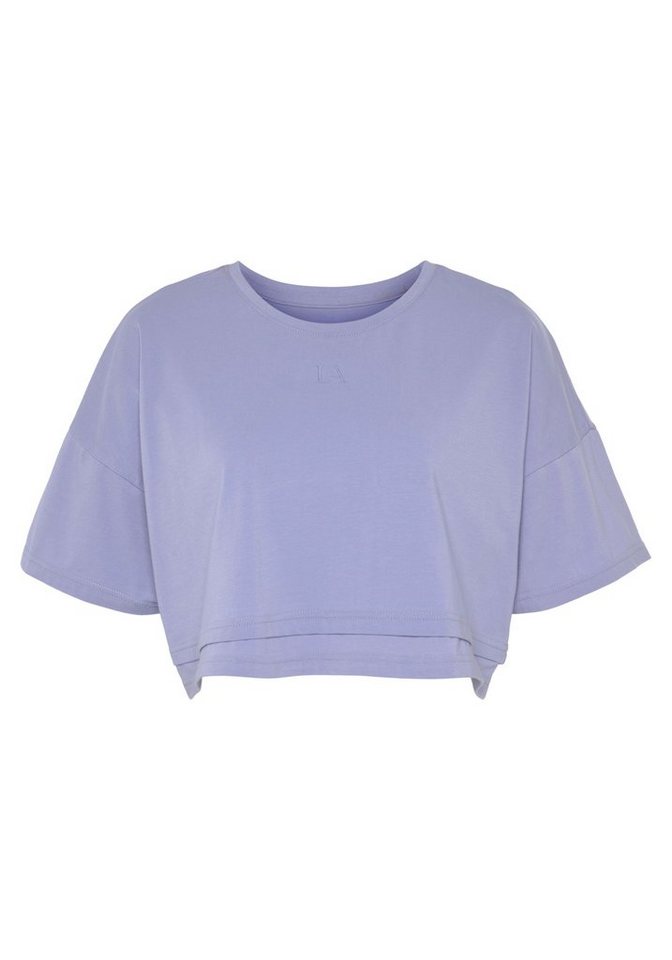 LASCANA Kurzarmshirt T-Shirt, weite Form mit Lagen-Look – Bild 2 von 5