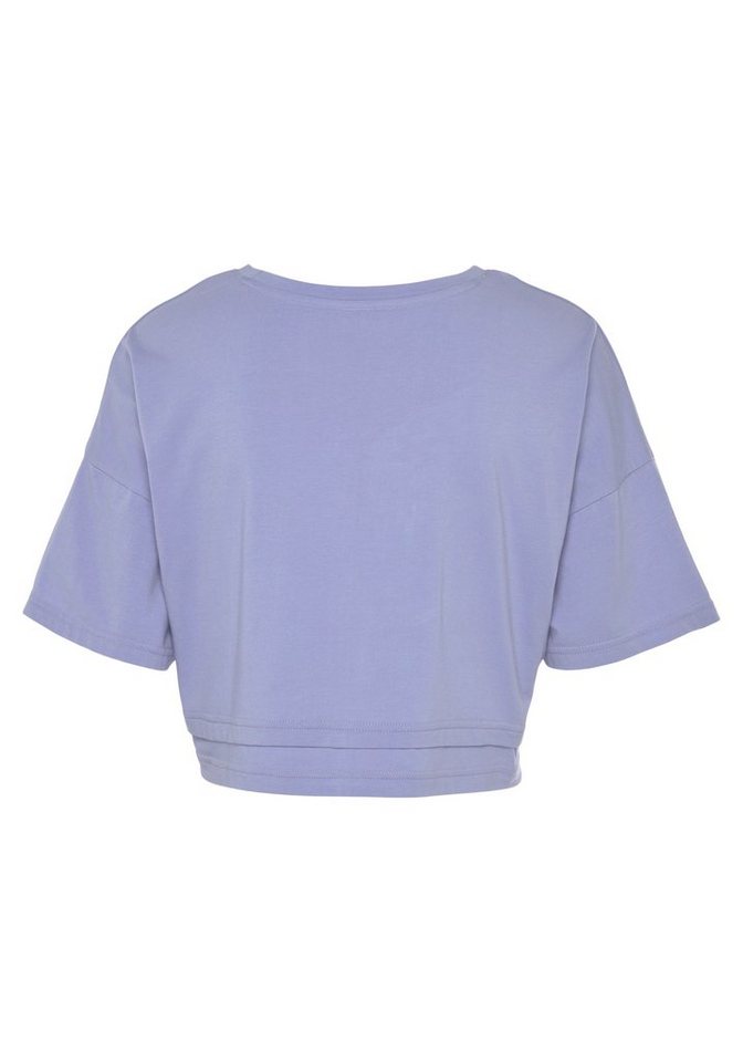 LASCANA Kurzarmshirt T-Shirt, weite Form mit Lagen-Look – Bild 4 von 5