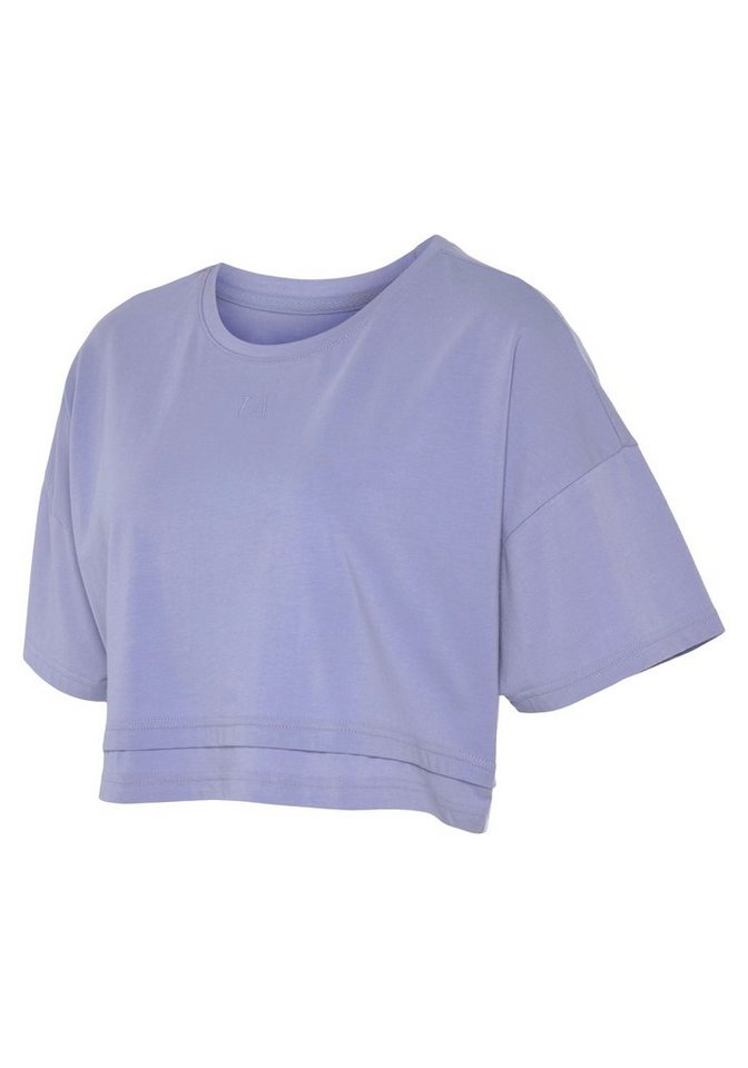 LASCANA Kurzarmshirt T-Shirt, weite Form mit Lagen-Look – Bild 5 von 5