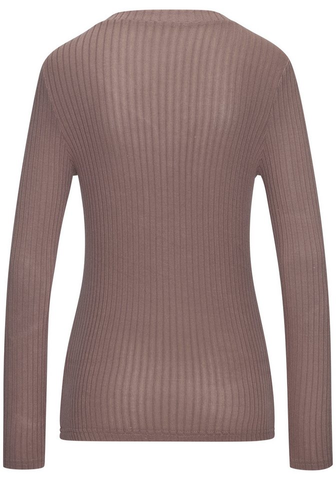 LASCANA Langarmshirt aus elastischem Viskose Rippstrick – Bild 3 von 5