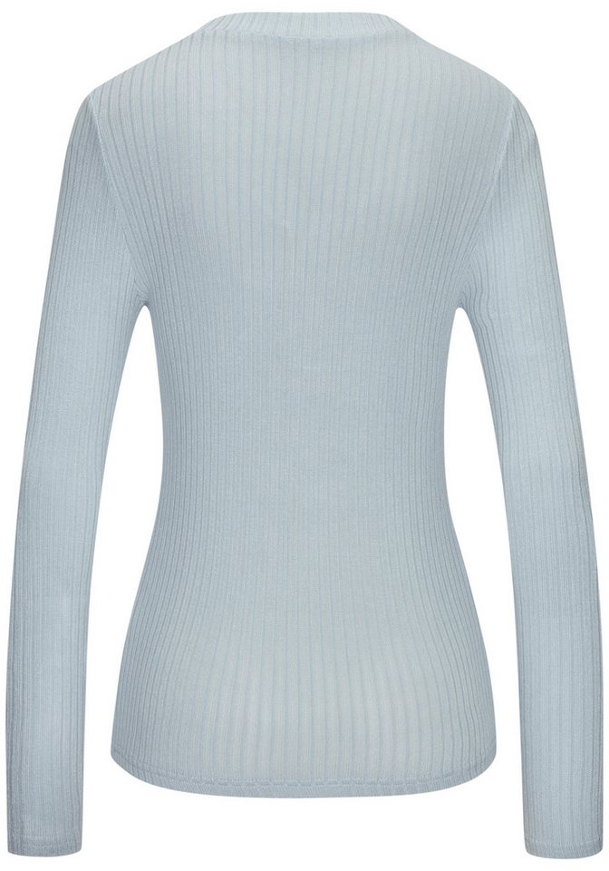 LASCANA Langarmshirt aus elastischem Viskose Rippstrick – Bild 3 von 5
