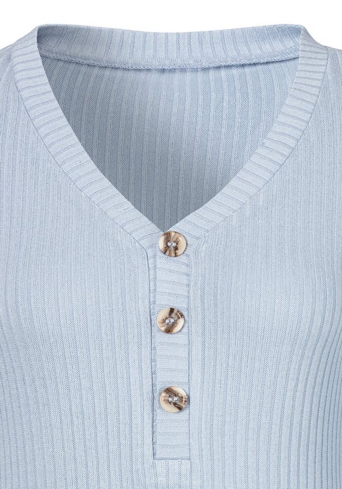 LASCANA Langarmshirt aus elastischem Viskose Rippstrick – Bild 4 von 5