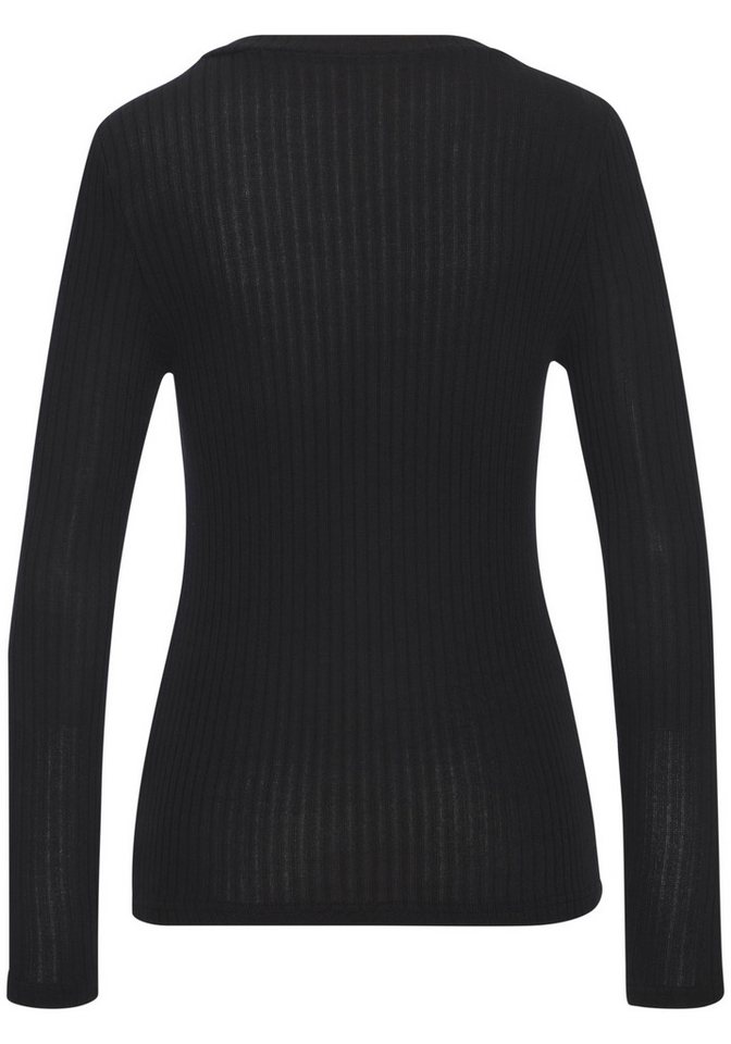 LASCANA Langarmshirt aus elastischem Viskose Rippstrick – Bild 3 von 5