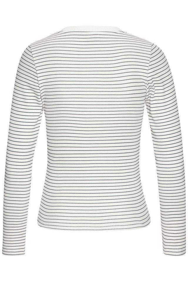 LASCANA Langarmshirt aus weicher Rippware mit Streifenmuster langärmeliges Streifenshirt, Rippshirt mit schmaler Passform, casual – Bild 3 von 5