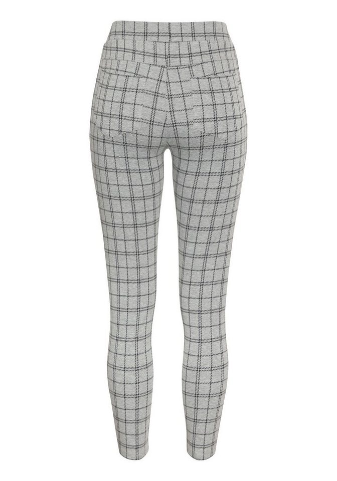 LASCANA Leggings mit eingestricktem Karomuster – Bild 3 von 5