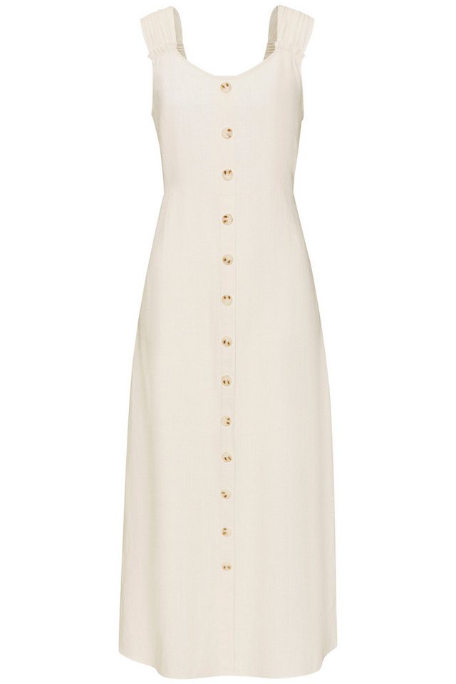 LASCANA Maxikleid mit breiten Trägern aus Webware mit Leinenanteil Elegantes Sommerkleid, Leinenkleid, Trägerkleid – Bild 2 von 5