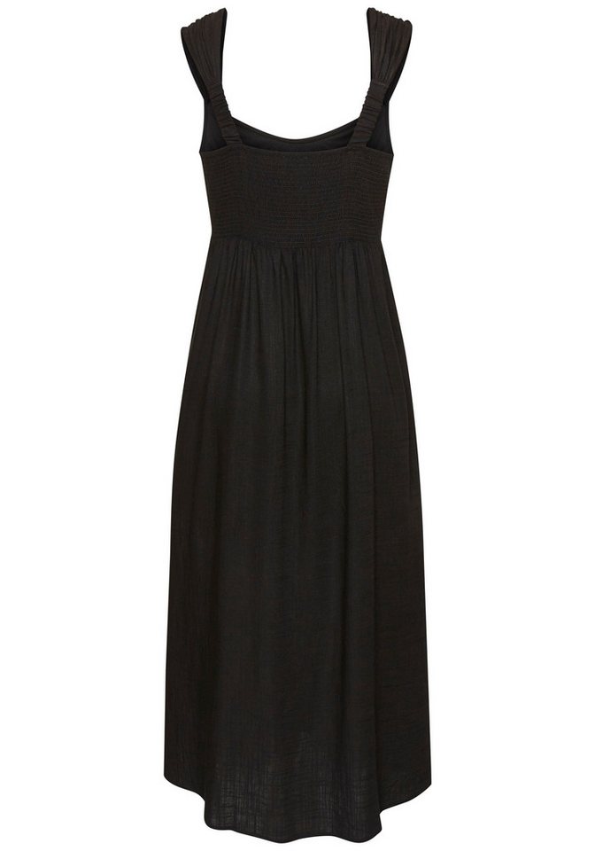 LASCANA Maxikleid mit breiten Trägern aus Webware mit Leinenanteil Elegantes Sommerkleid, Leinenkleid, Trägerkleid – Bild 3 von 5