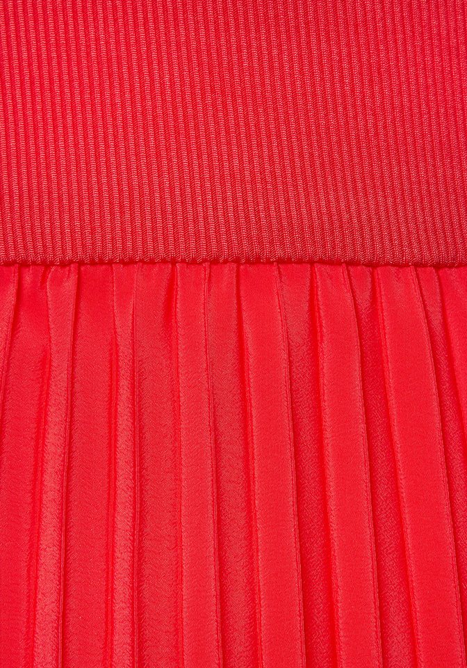 LASCANA Midikleid mit Plisseerockteil, bügelfreie Qualität elegantes Sommerkleid, Festkleid, Plisseekleid, modisch – Bild 5 von 5