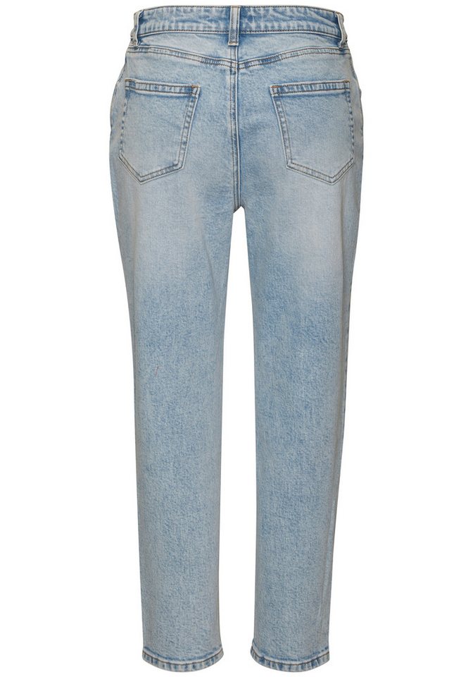 LASCANA Mom-Jeans mit hohem Bund. elastische Denimware – Bild 4 von 5