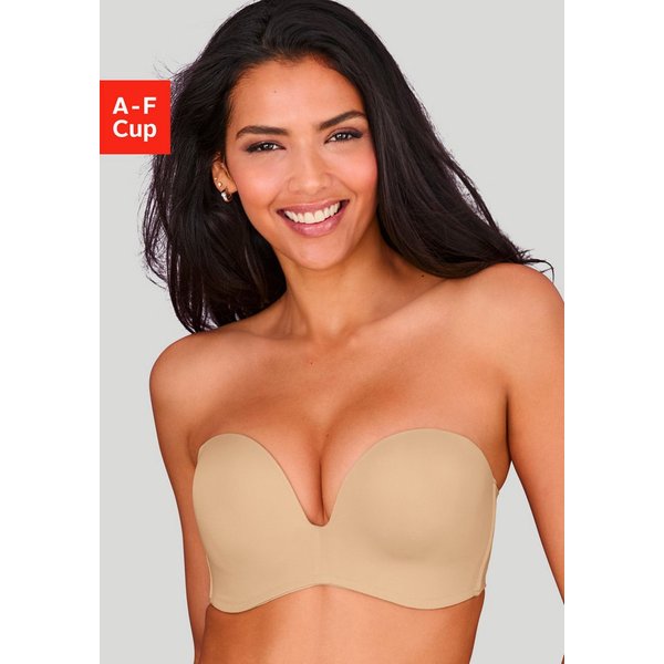 LASCANA Multiway-BH, Dirndl-BH, BH ohne Träger, T-Shirt-BH, Trägerloser BH, Push-up-BH mit 3 Tragevarianten, große Größen