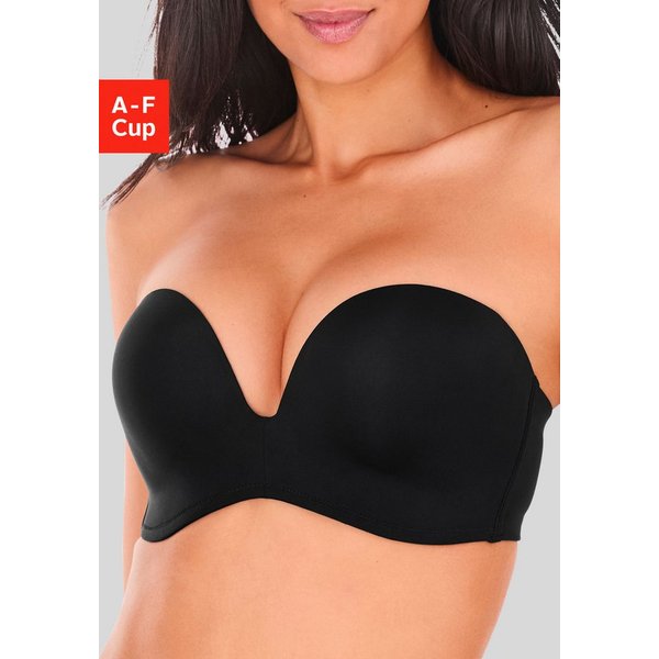 LASCANA Multiway-BH, Dirndl-BH, BH ohne Träger, T-Shirt-BH, Trägerloser BH, Push-up-BH mit 3 Tragevarianten, große Größen