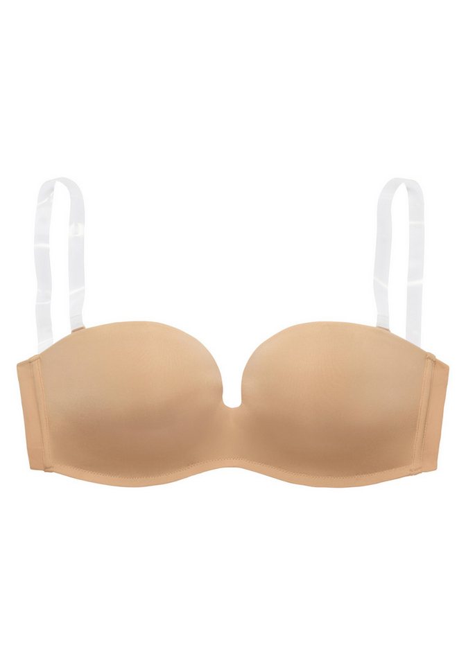 LASCANA Multiway-BH, Dirndl-BH, BH ohne Träger, T-Shirt-BH, Trägerloser BH, Push-up-BH mit 3 Tragevarianten, große Größen – Bild 2 von 5